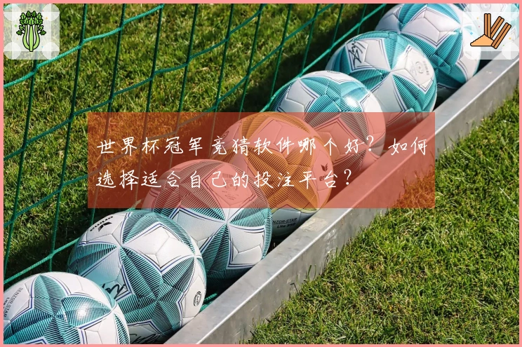 世界杯冠军竞猜软件哪个好？如何选择适合自己的投注平台？