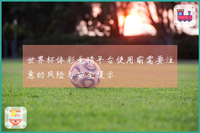 世界杯体彩竞猜平台使用前需要注意的风险与安全提示